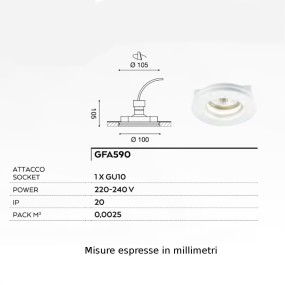 Faretto incasso GE-GFA590 Gea Led