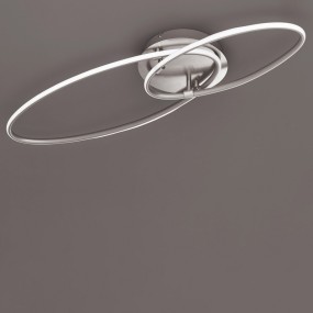 Plafoniera Trio lighting AVUS 35W LED 3700LM 3000°K metallo dimmerabile lampada soffitto ellisse moderna interno