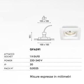 GE-GFA591 spot à encastrer Gea Led