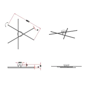 Plafoniera Tiriac 671610307 Trio Lighting led dimmerabile girevole