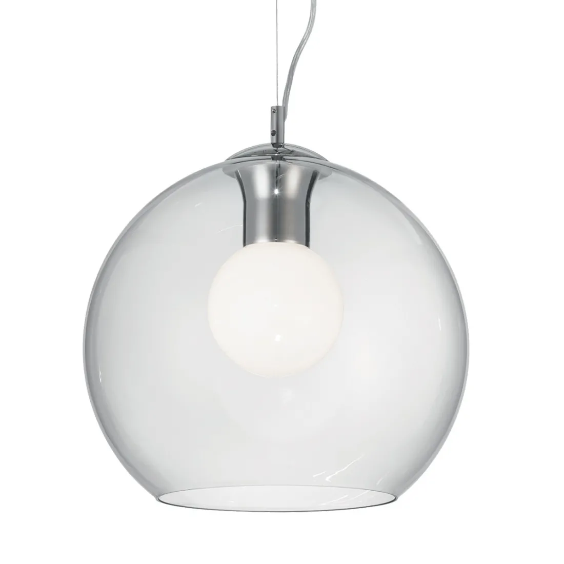 Suspension en verre transparent, culot E27 max. 60W.