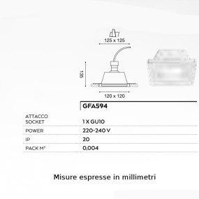 Faretto incasso GE-GFA594 Gea Led