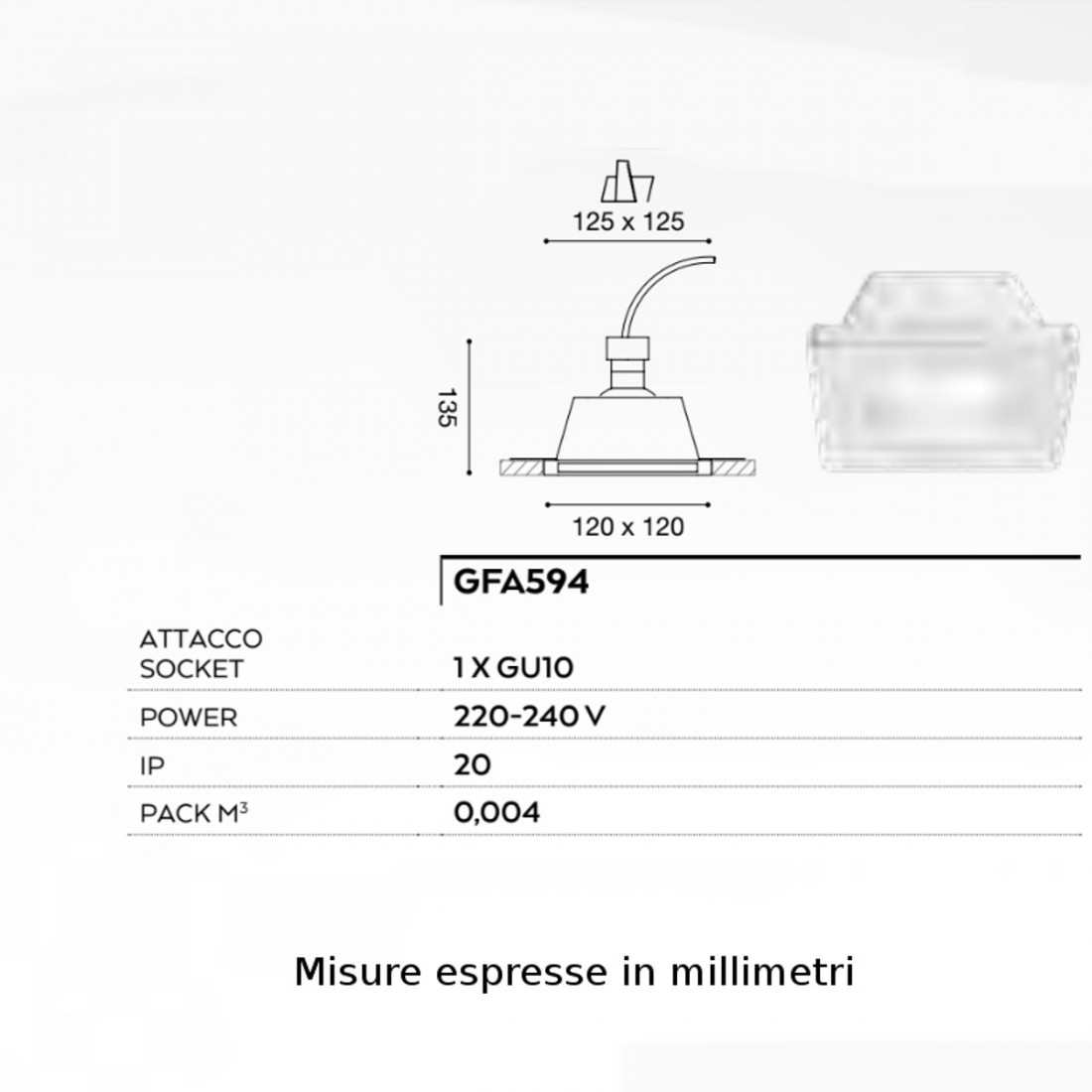 Faretto incasso GE-GFA594 Gea Led