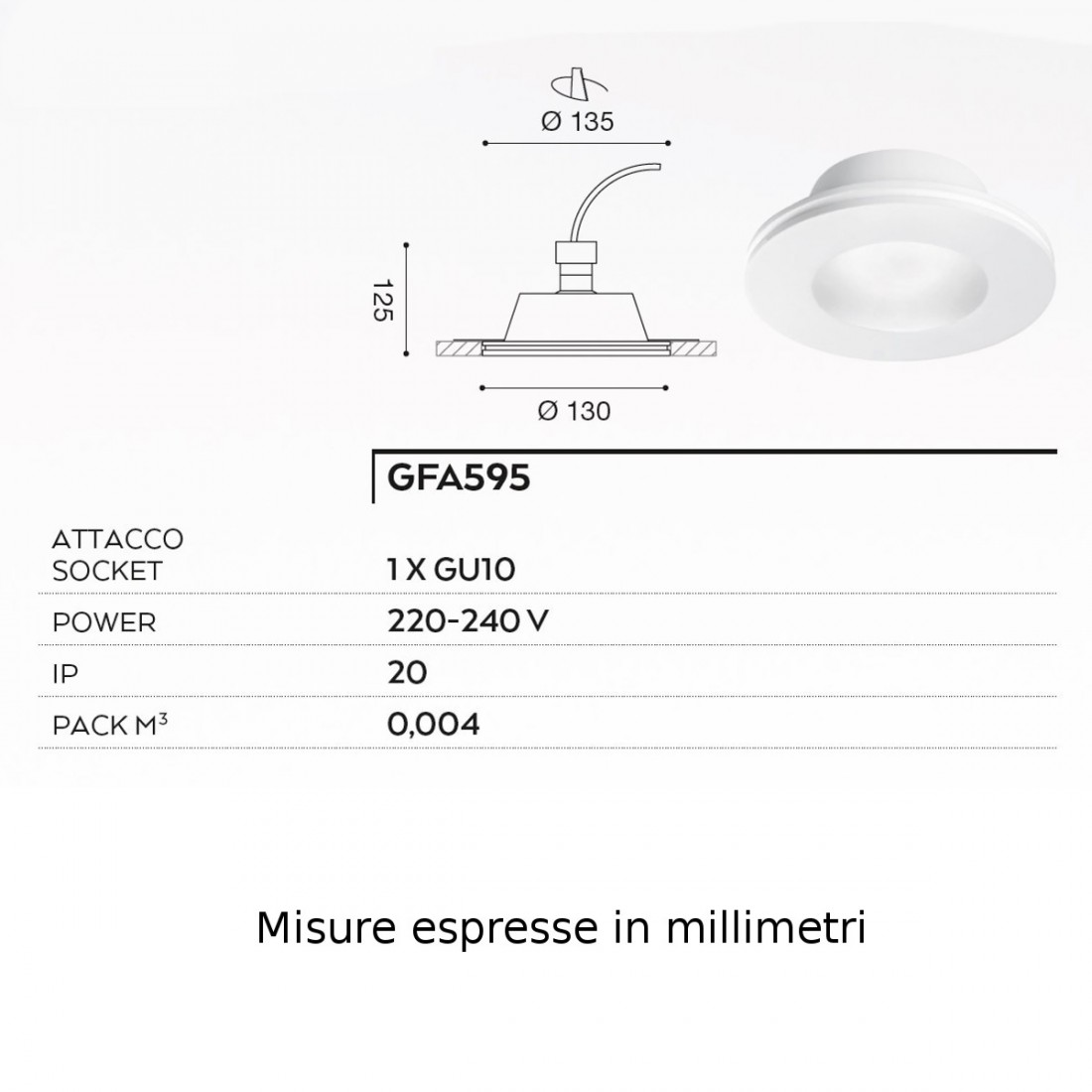 GE-GFA595 Gea Led spot encastré