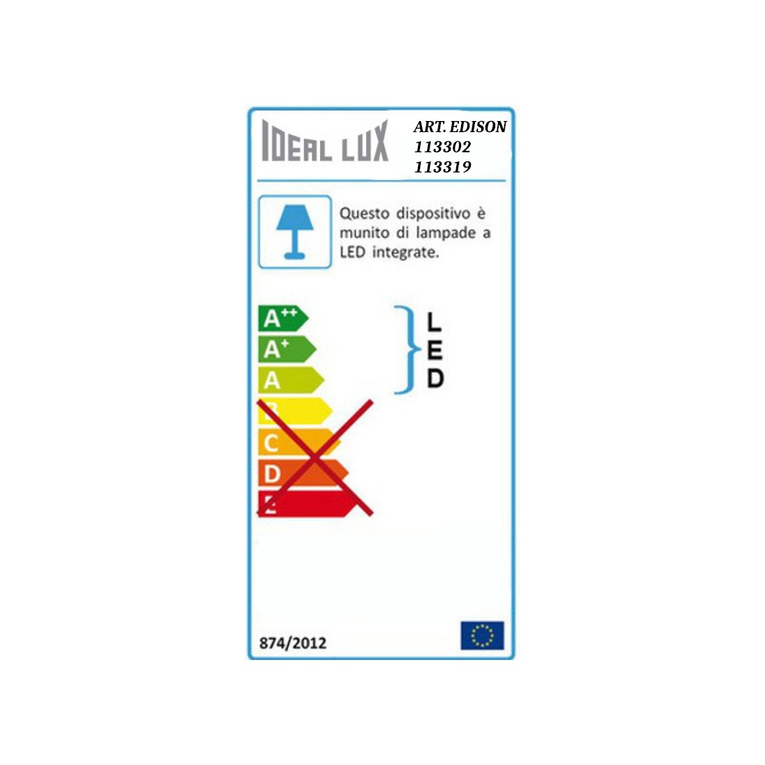 Sospensione Edison SP1 Ideal lux