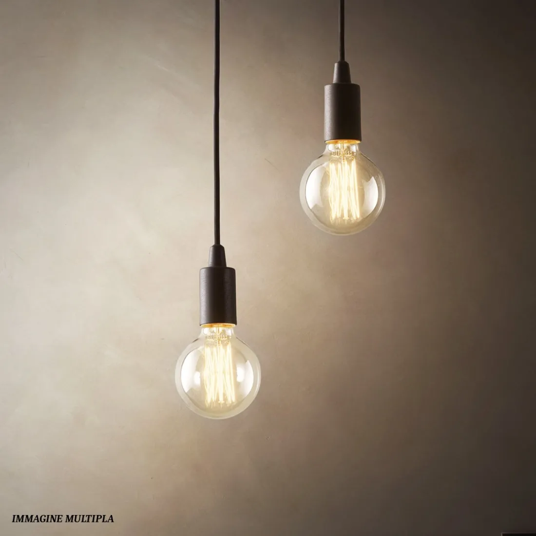 Suspension Edison sp1, seule monture avec ampoule visible, E27. LED