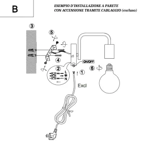 Trio Lighting Wandleuchte DIALLO 208070132 E27 LED