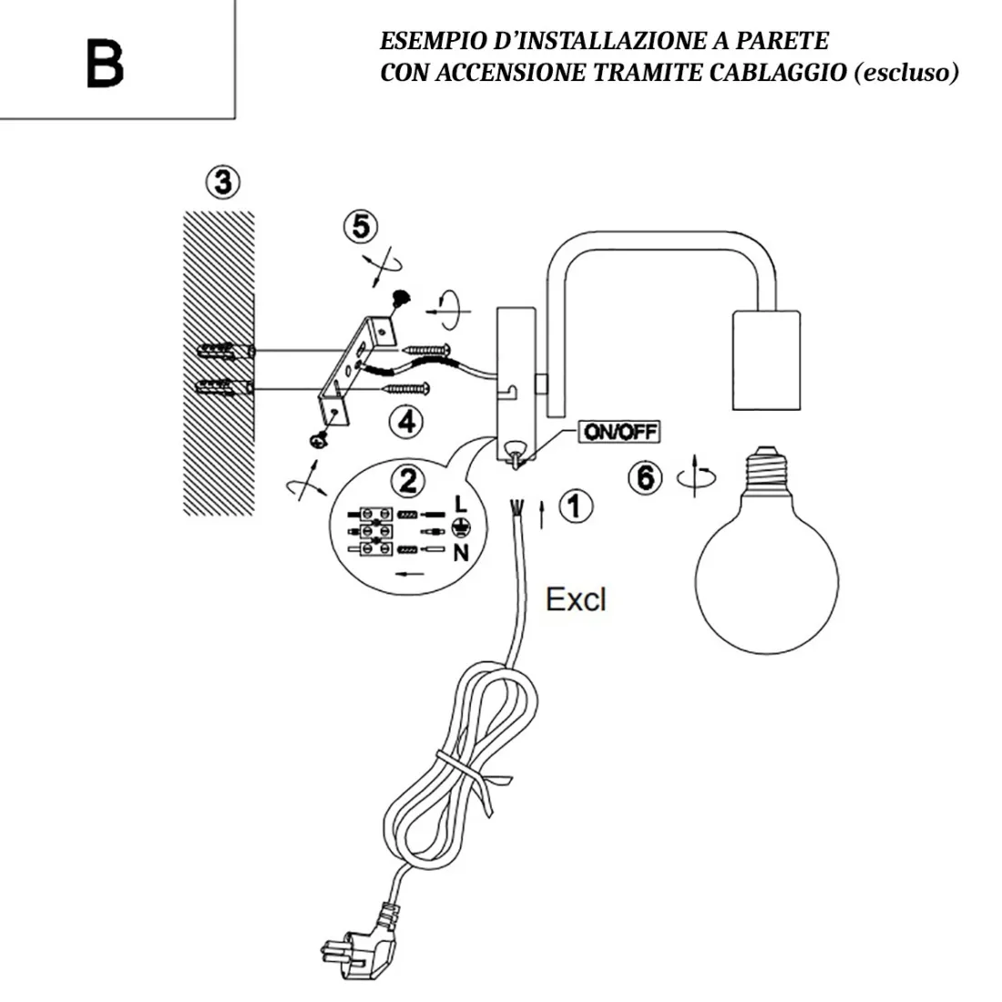 Applique Trio Lighting DIALLO 208070132 E27 LED