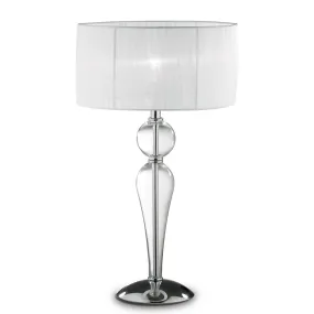 Ideal Lux Tischlampe aus mundgeblasenem Glas und Organzahut