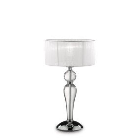Ideal Lux Tischlampe aus mundgeblasenem Glas und Organzahut