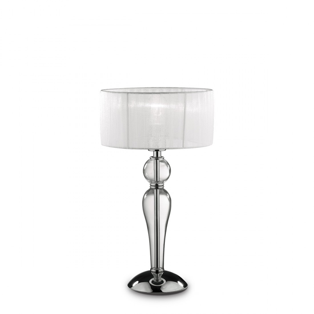 Ideal Lux en verre soufflé et chapeau en organza