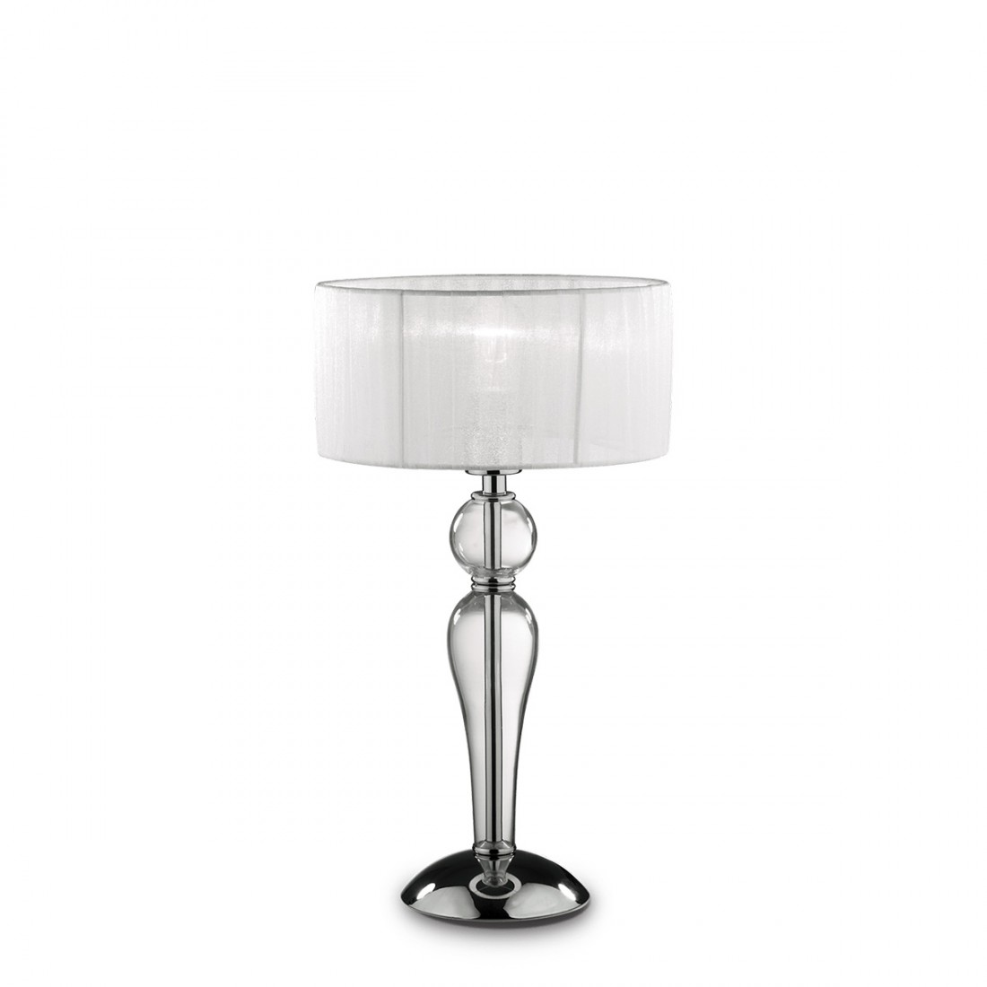 Ideal Lux en verre soufflé et chapeau en organza