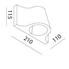Toscot LIDO 1071 GX53 7W LED IP55 Wandleuchte