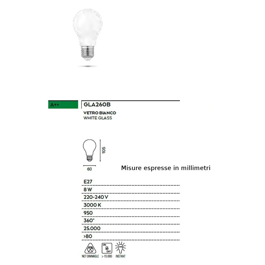Lampadina GE-GLA260B Gea Led