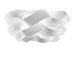 Runde Deckenleuchte mit weißen Bändern Linea Zero Cloud Line