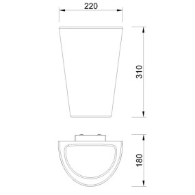 Mantra TEJA 6508 Applique d'extérieur moderne IP54