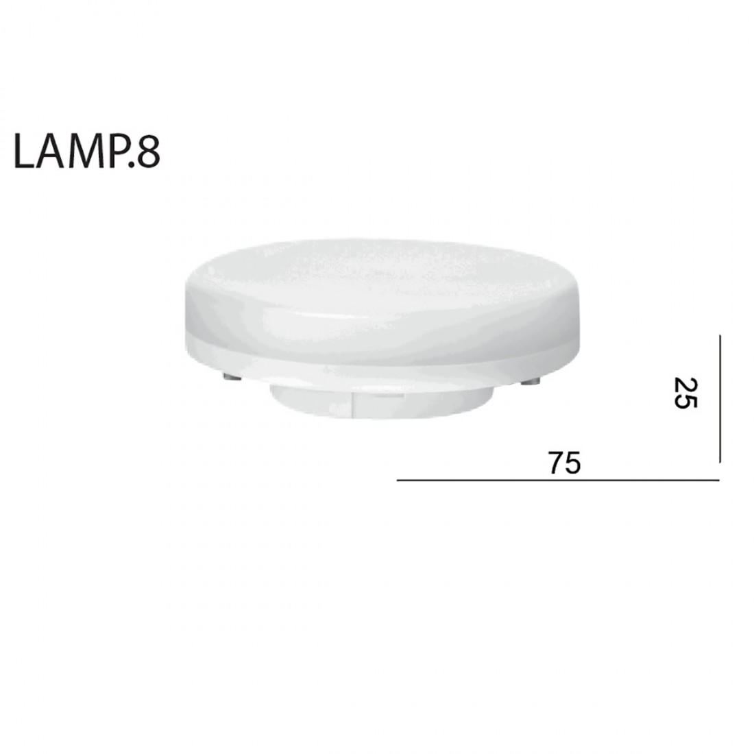 Ampoule Led 6.5W Lampe 8 Toscot avec connexion baïonnette Gx53, 220V