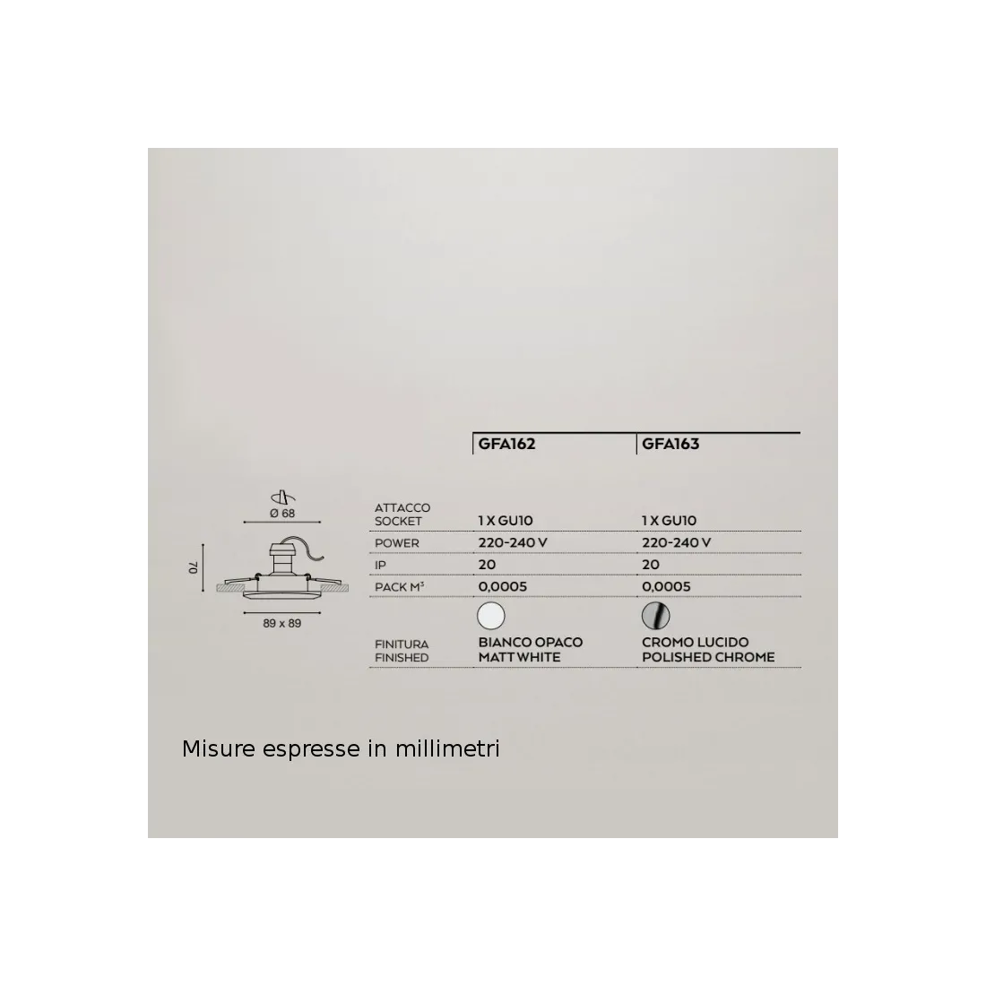 Moderner LED-Einbaustrahler Gfa162 Gfa163 Gea Led für Innenräume