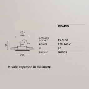 GE-GFA190 Gea Led spot encastré