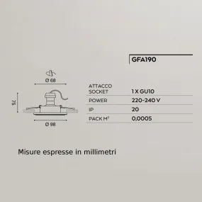 GE-GFA190 Gea Led spot encastré
