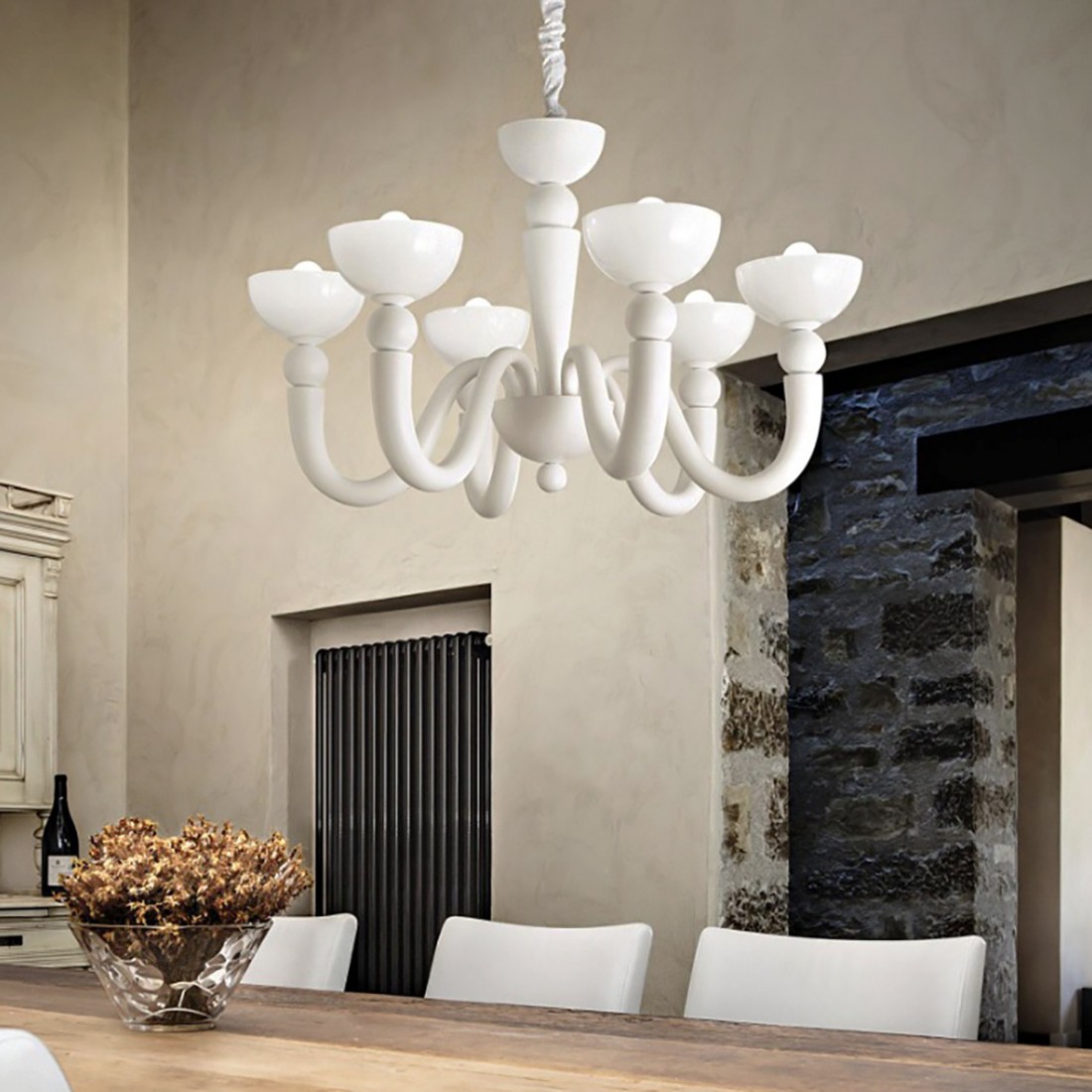 Ideal Lux Lustre BON BON E14 LED métal verre soufflé chaîne couverture lampe plafond suspension classique moderne multi-lumière