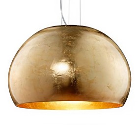 Trio Lighting Lustre Ontario avec dôme en verre feuille d'or led or
