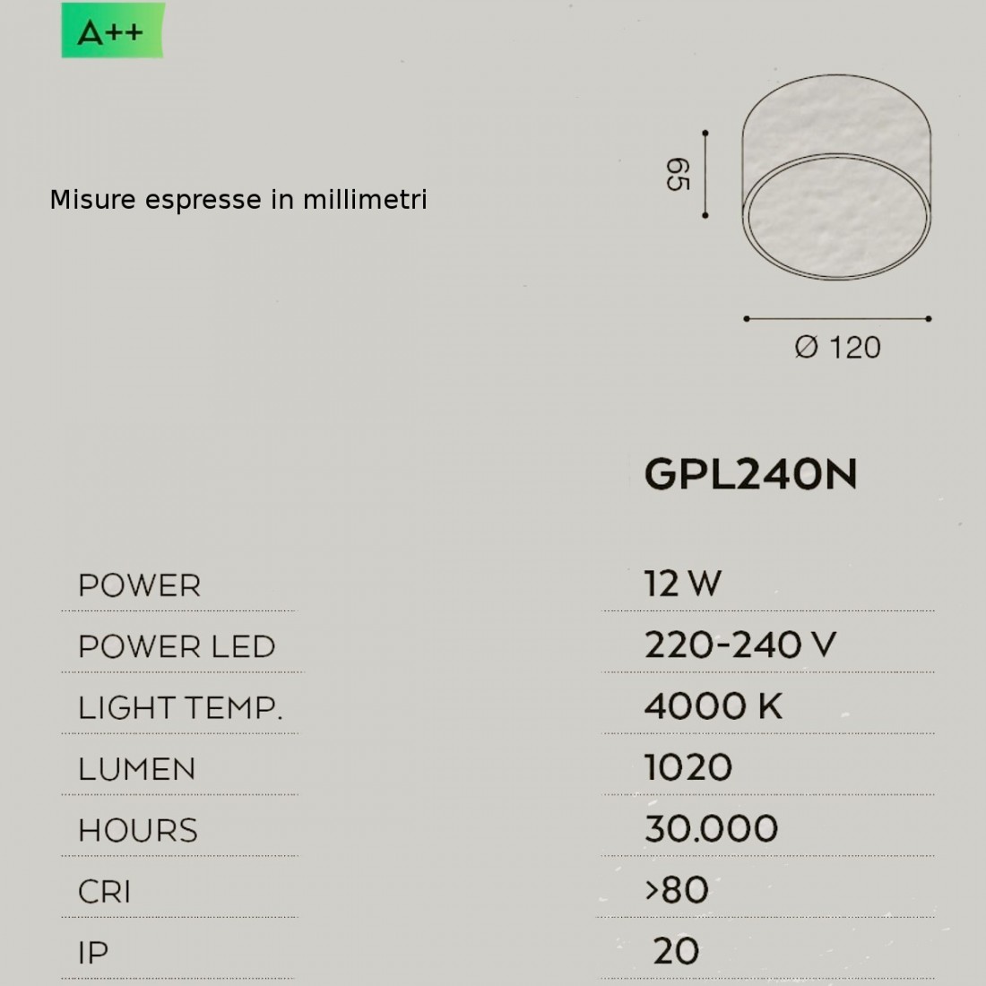 GE-GPL240 Gea Led plafonnier