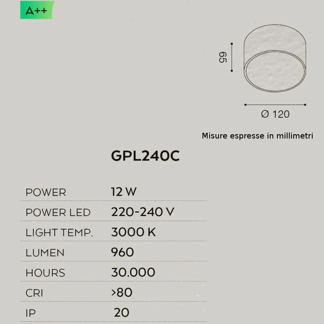 Plafoniera GE-GPL240C Gea Led