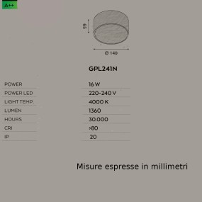 GE-GPL241N Gea Led plafonnier