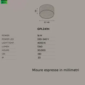 GE-GPL241N Gea Led plafonnier