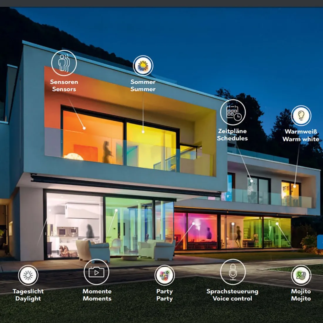 Plafoniera moderna Trio Lighting MELBY 651210507 LED RGBW