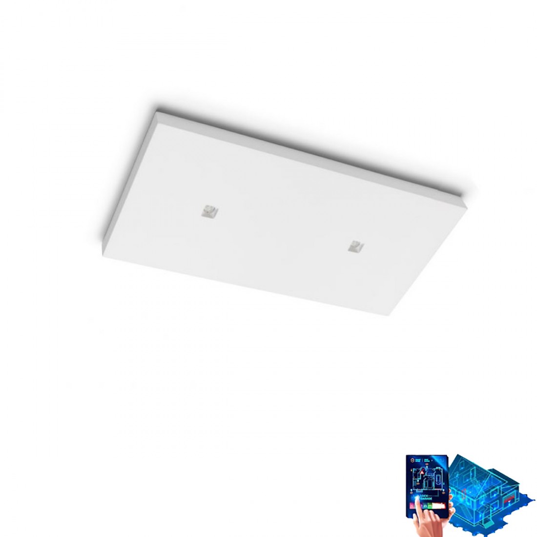 Plafón de escayola Belfiore 9010 PLANO DOBLE 8903B.3040 LED