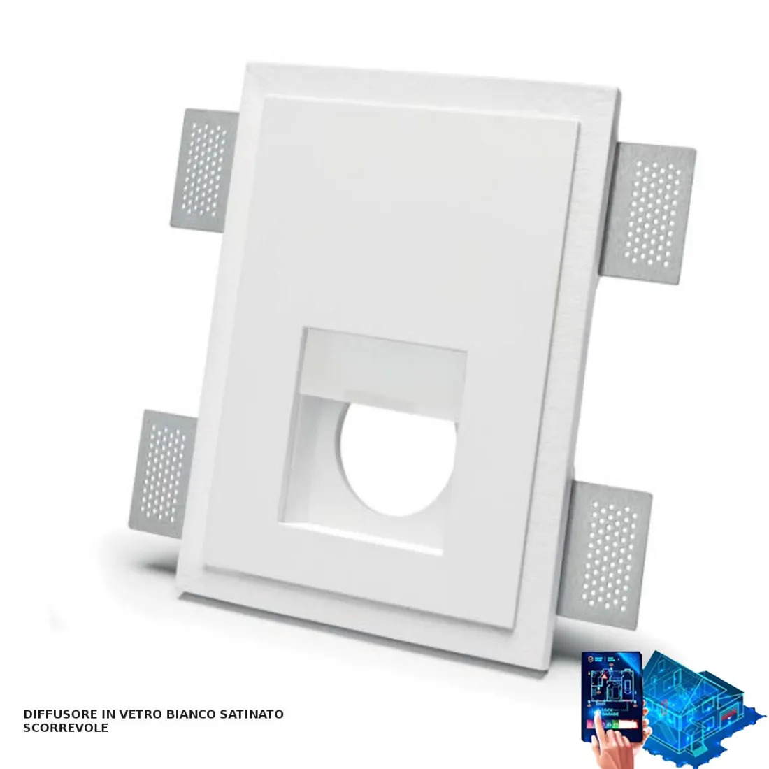 Faretto incasso gesso Belfiore 9010 MIKA PLUS 4195A LED