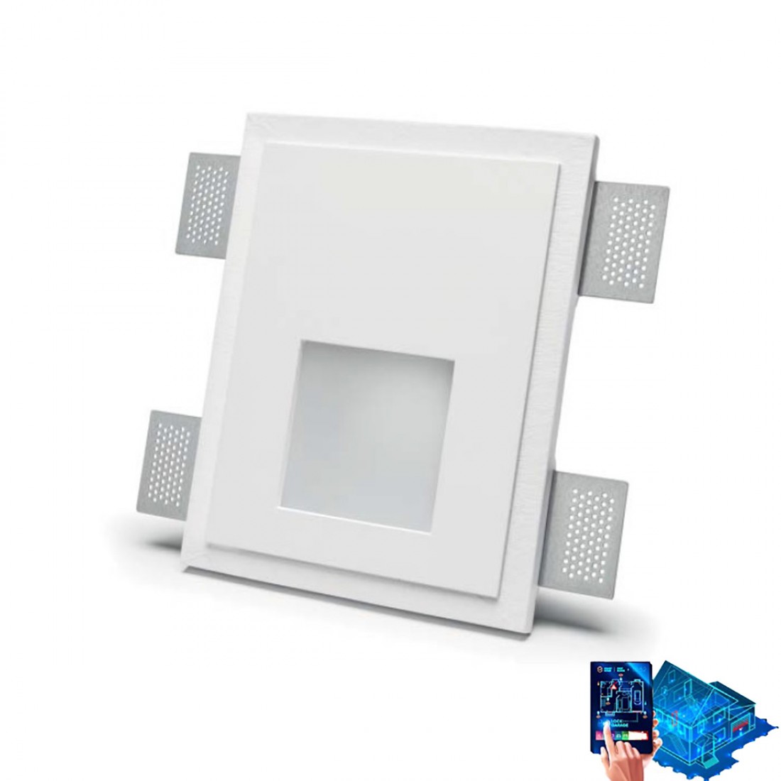 Belfiore 9010 MIKA 4195B LED-Einbaustrahler aus Gips