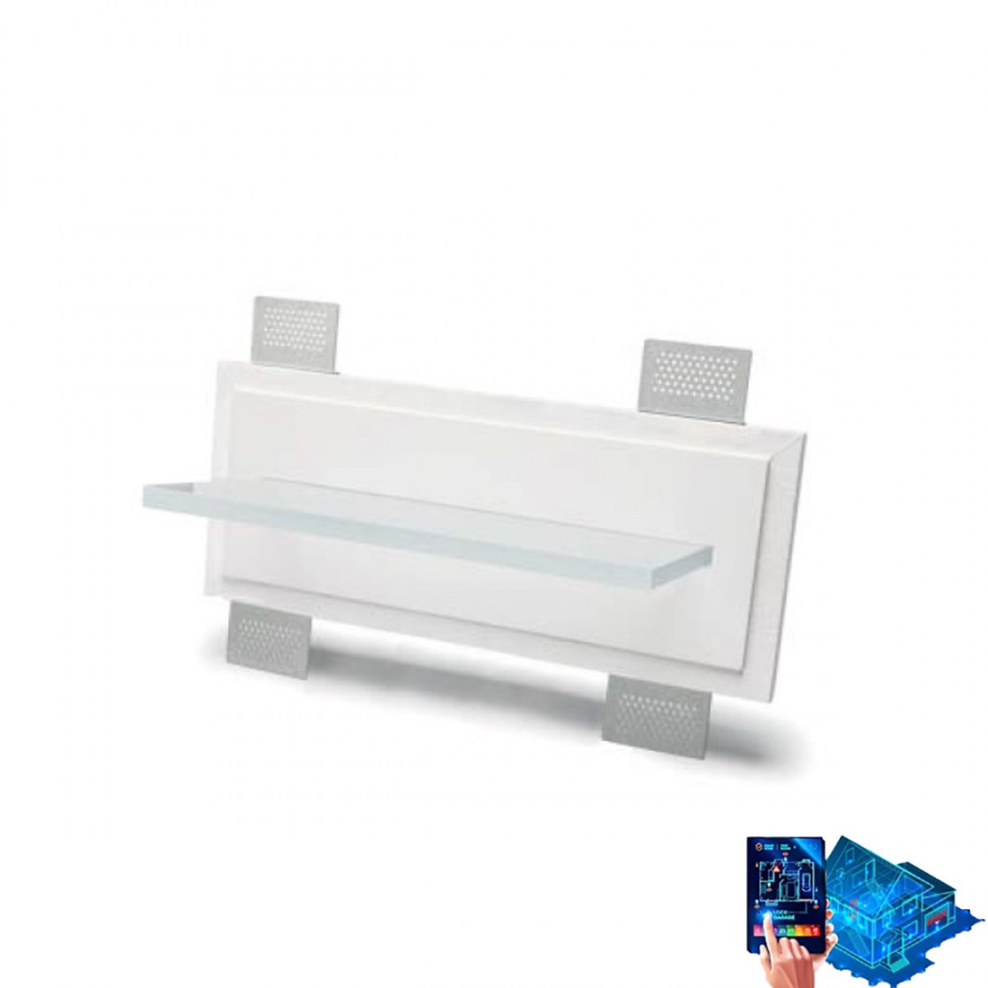 Belfiore 9010 GLAX SMALL 2484A.3004 Aplique LED empotrable de yeso
