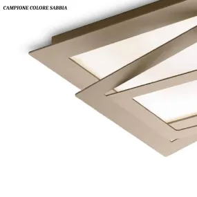 Plafón Sky Illuminando panel LED rectangular luz natural cálida