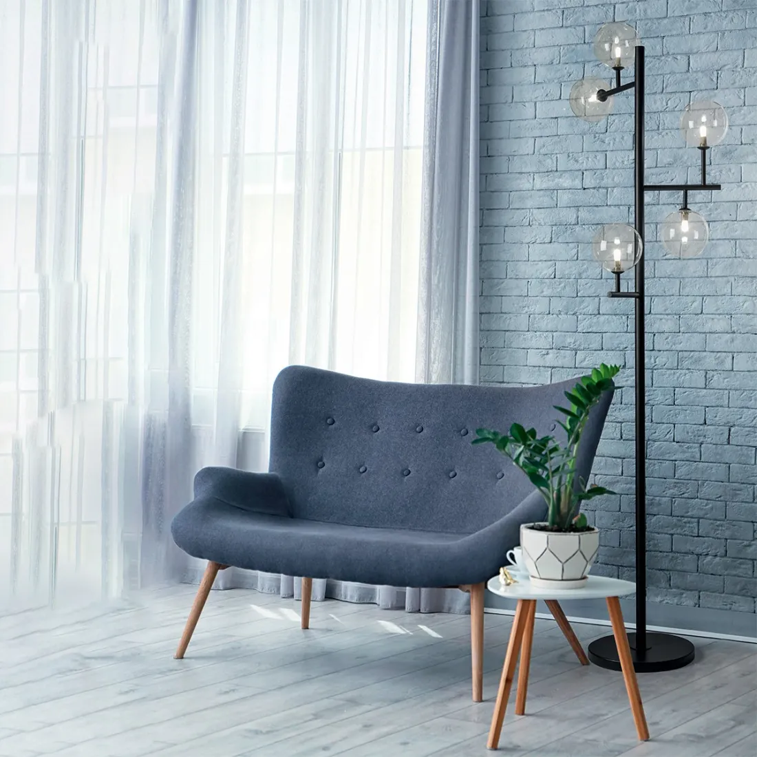 Lampadaire moderne Illuminando BOLLE TE 5 NR TR