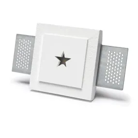 Foco empotrable cuadrado estrella led 4251A en yeso blanco