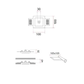 Faretto incasso gesso...