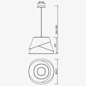 Suspensión Mantra ALBORAN 5861 E27 clásica, moderna, aluminio blanco