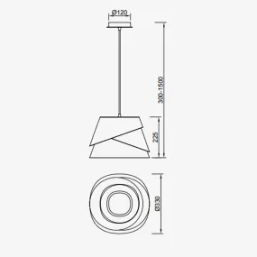 Sospensione Mantra ALBORAN 5862 E27 classica, moderna