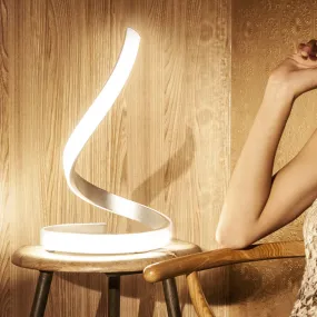 Moderne Lampe Mantra NUR 4986 15W LED 1200Lm 3000 ° K 28H Silberchrom Indoor Aluminium Tischlampe