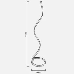 Piantana Mantra NUR 4983 dimmerabile lampada terra