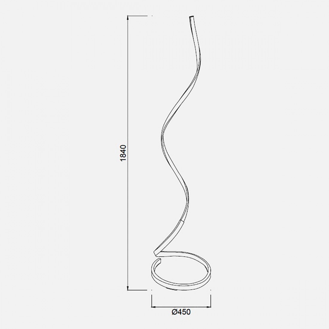 Piantana Mantra NUR 5805 dimmerabile lampada terra