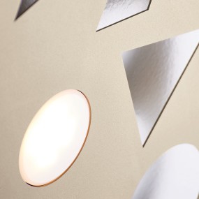 Plafonnier moderne en métal Illuminando GEO PL3 SL GX53 LED rond blanc sable