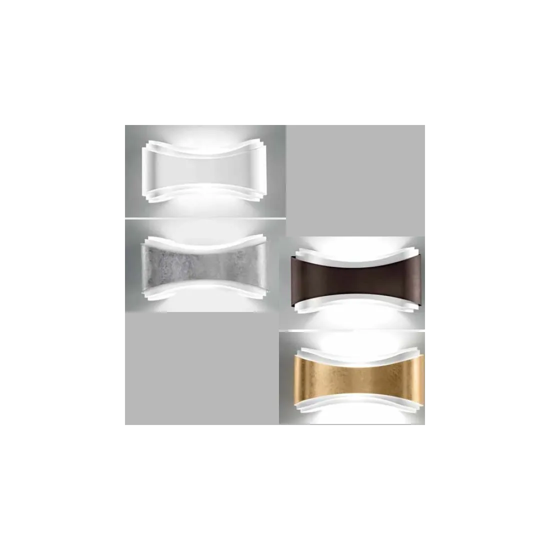 Applique SN-IONICA 30cm R7s vetro metallo moderno biemissione lampada parete interno IP20