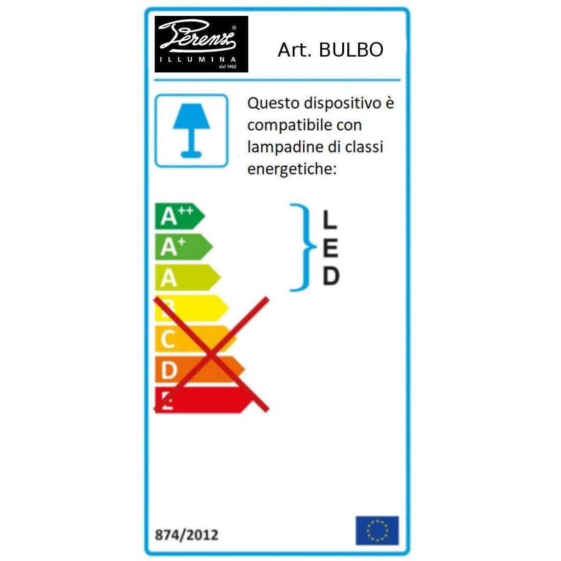 Plafoniera BULBO 6680 B Perenz illuminazione