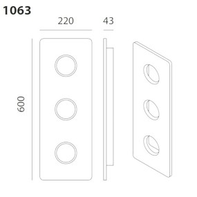 Plafoniera Toscot VIVALDI 1063 60x20 GX53 LED