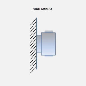 Lampada da parete monoemissione a led SMITH P121C Toscot esterni