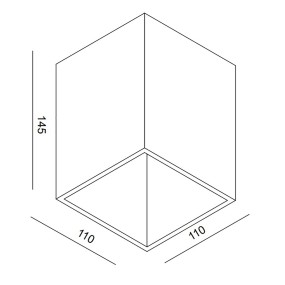 Plafoniera cubo a led Montecristo 1102 Toscot terracotta